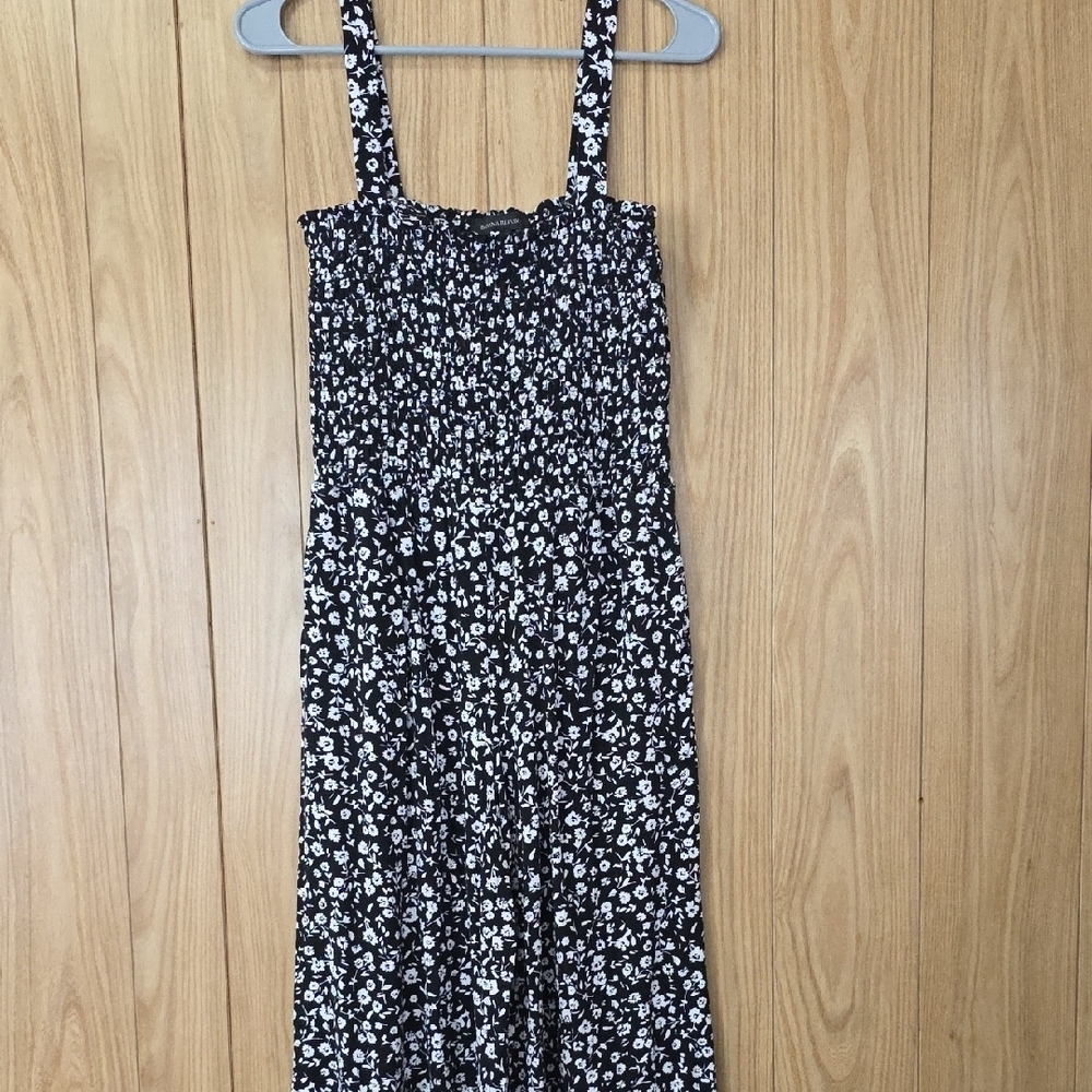 Banana Republic Black and White Floral Romper
